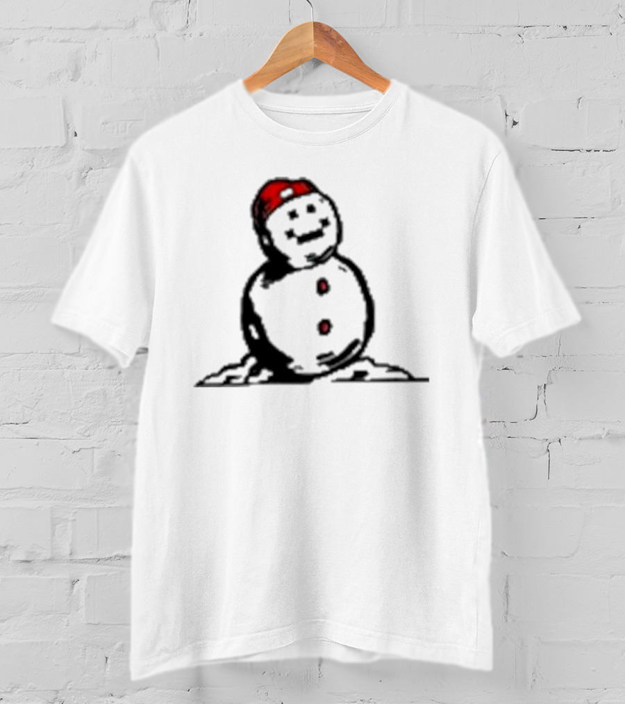Quackity Snowman With Red Beanie T-Shirt