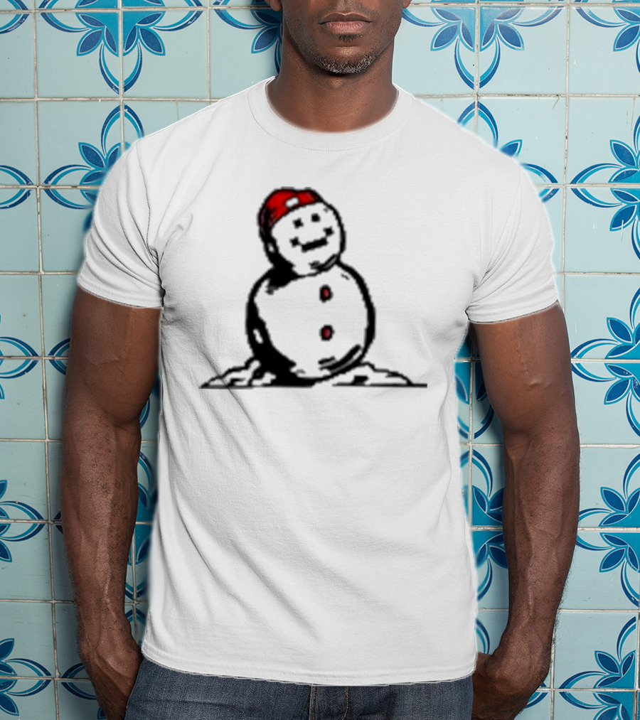 Quackity Snowman With Red Beanie T-Shirt