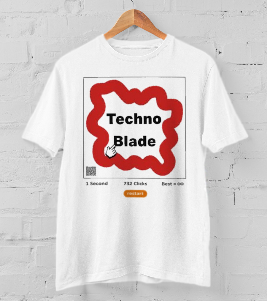 Technoblade 1 Second 732 Clicks Best Infinity Restart T-Shirt