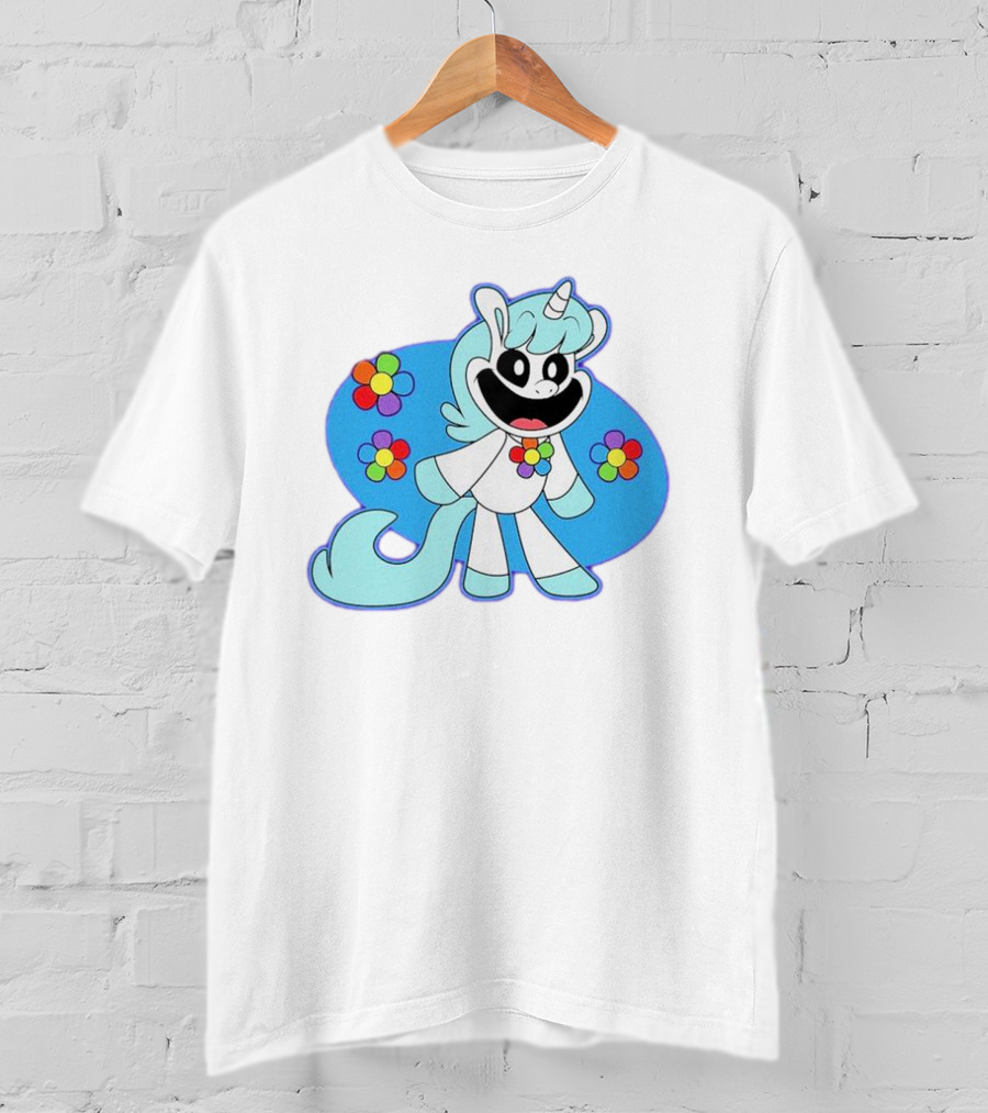 Unicorn Craftycorn Critters With Colorful Flowers And Smiling Face T-Shirt
