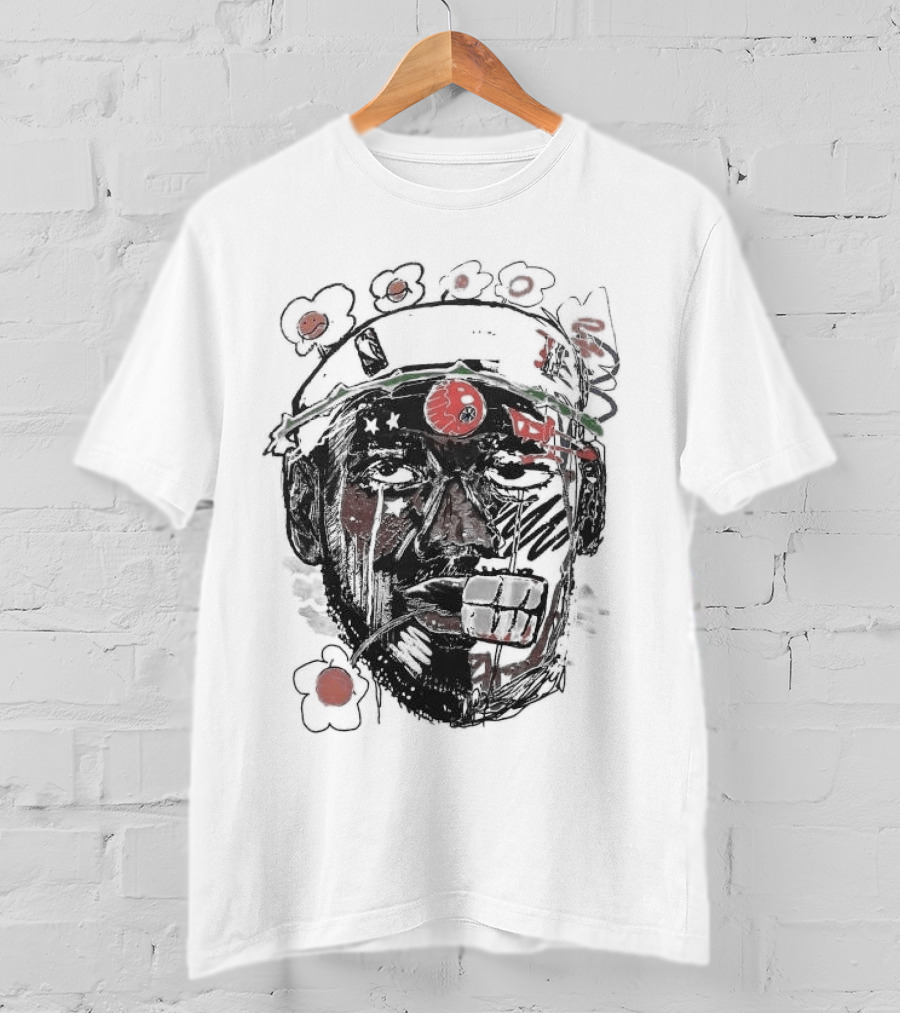 Vameee Labron James Floral Artistic Face T-Shirt