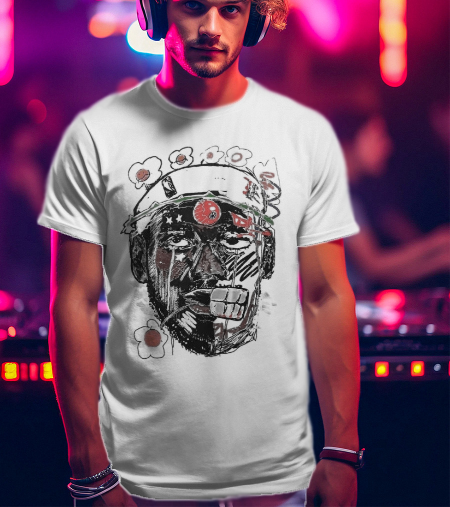 Vameee Labron James Floral Artistic Face T-Shirt