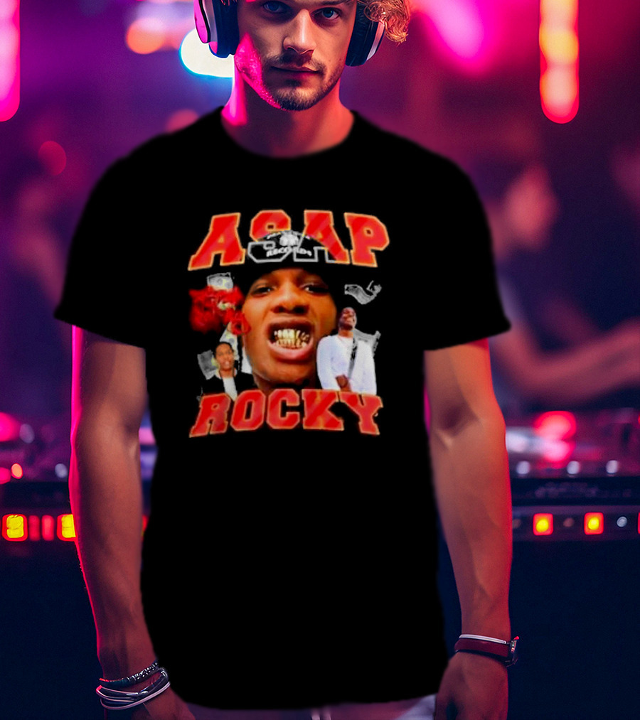ASAP Rocky Urban Style Iconic Portrait Collage T-Shirt