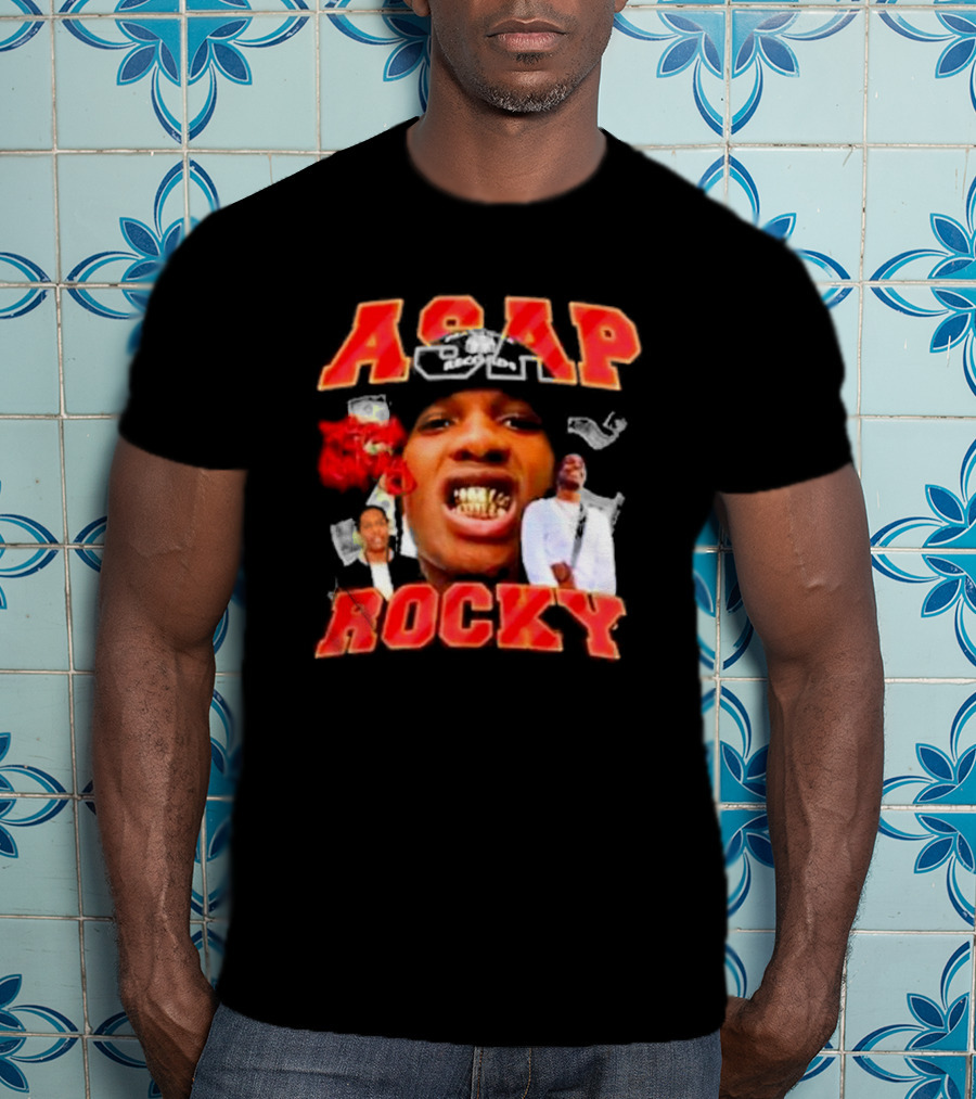 ASAP Rocky Urban Style Iconic Portrait Collage T-Shirt