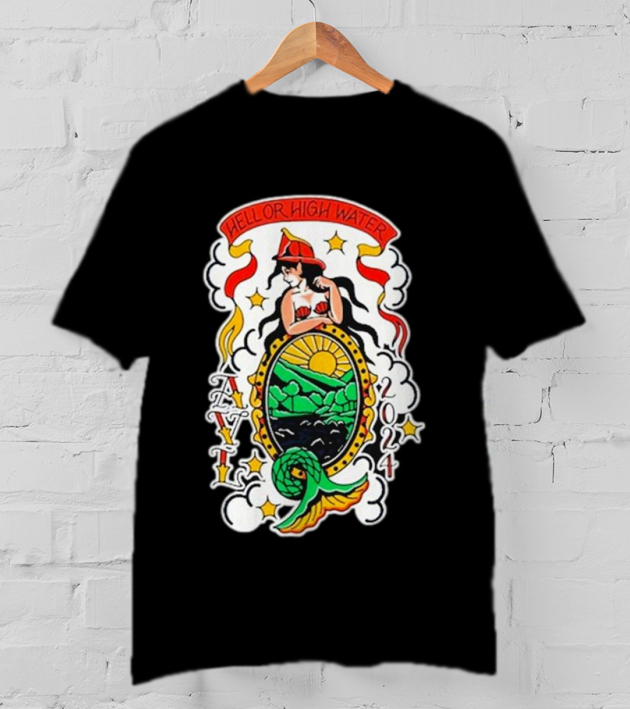 Hell Or High Water Mermaid Asheville T-Shirt