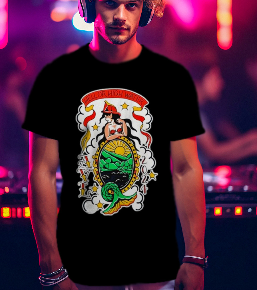 Hell Or High Water Mermaid Asheville T-Shirt