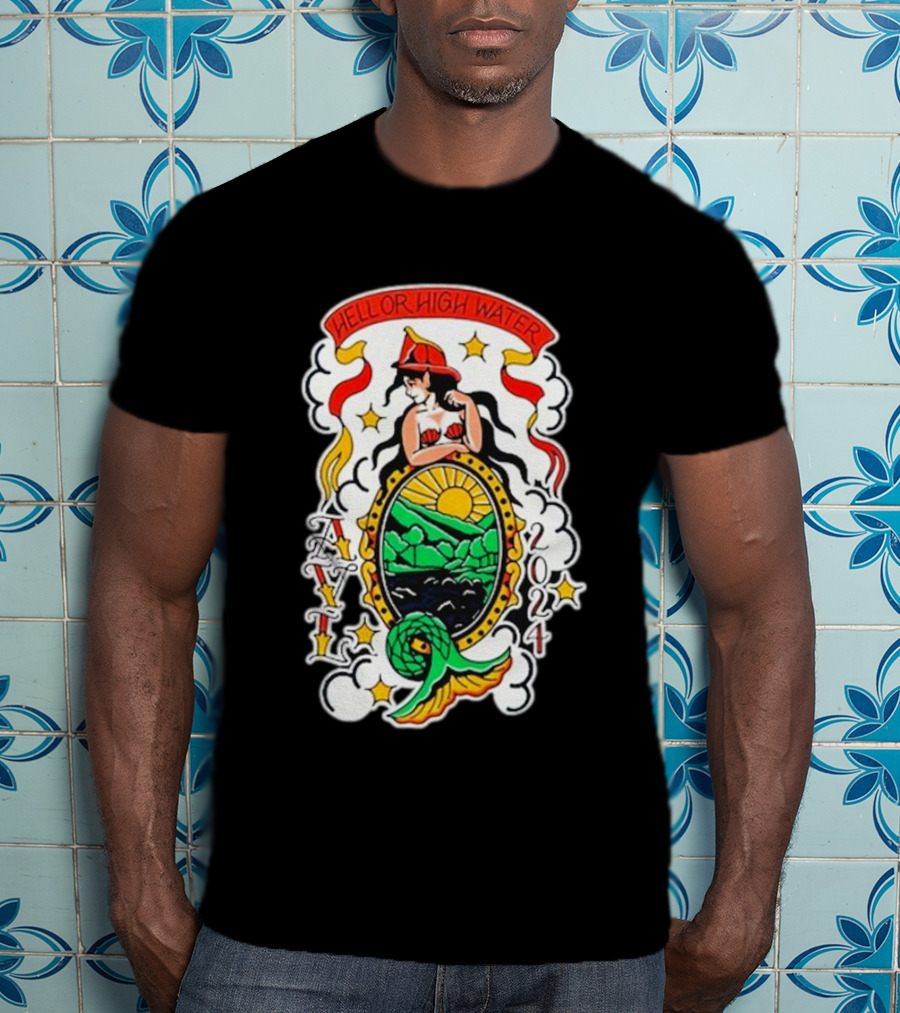 Hell Or High Water Mermaid Asheville T-Shirt