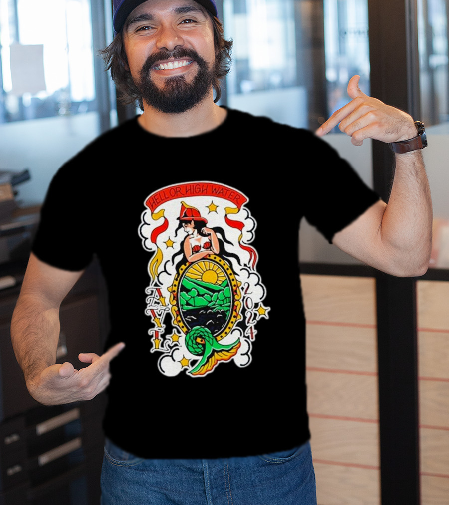 Hell Or High Water Mermaid Asheville T-Shirt
