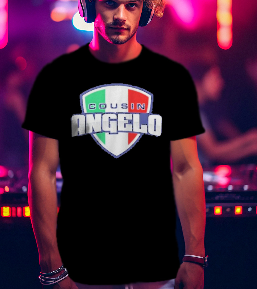 Cousin Angelo Italian Shield Tricolor T-Shirt