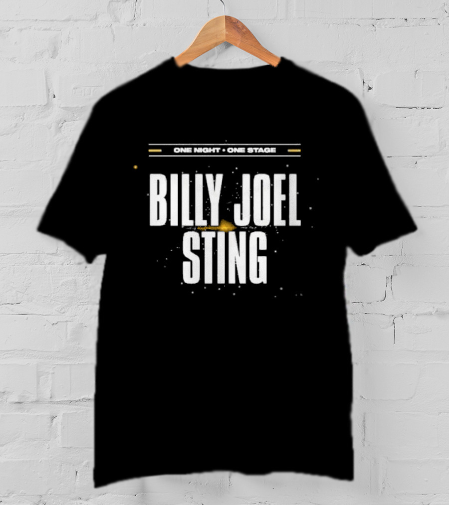 One Night One Stage Billy Joel Sting 2025 Tour T-Shirt