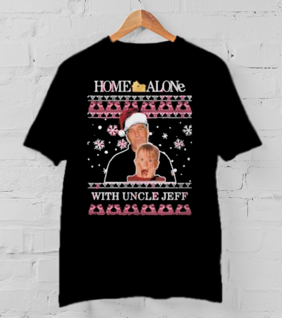 HOME ALONe With Uncle Jeff Ugly Christmas T-Shirt