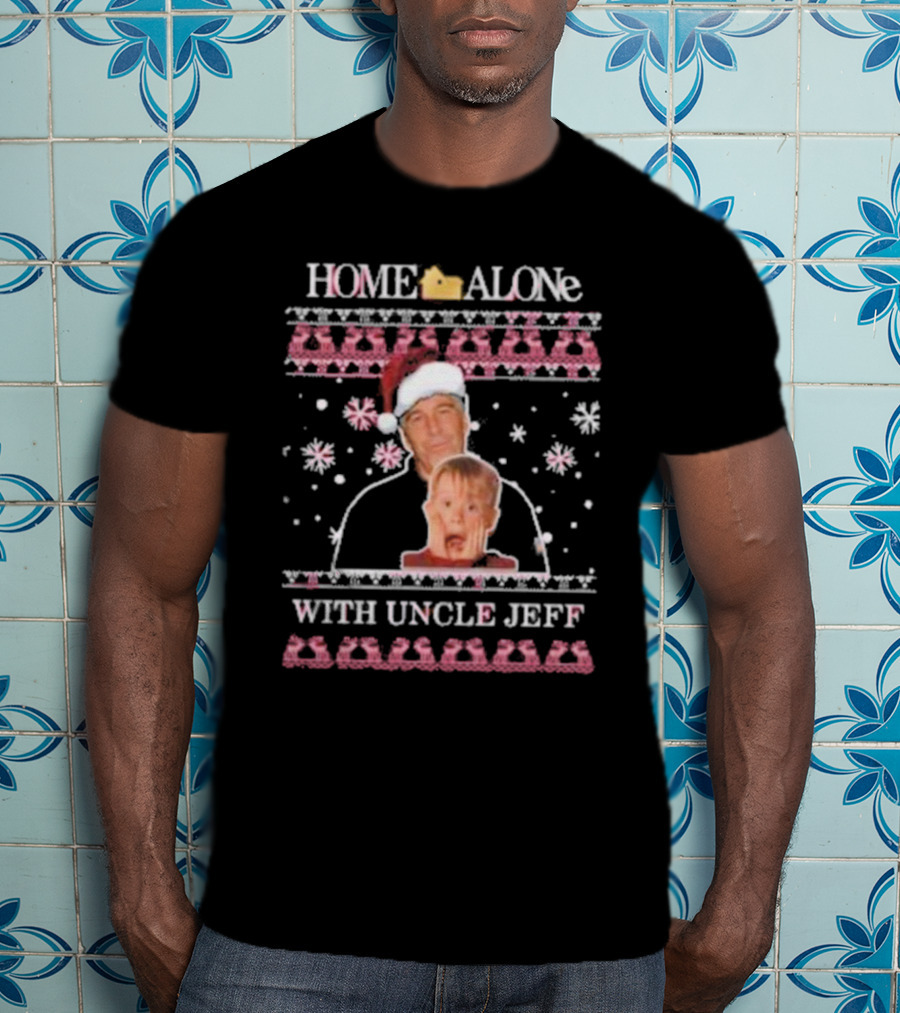 HOME ALONe With Uncle Jeff Ugly Christmas T-Shirt