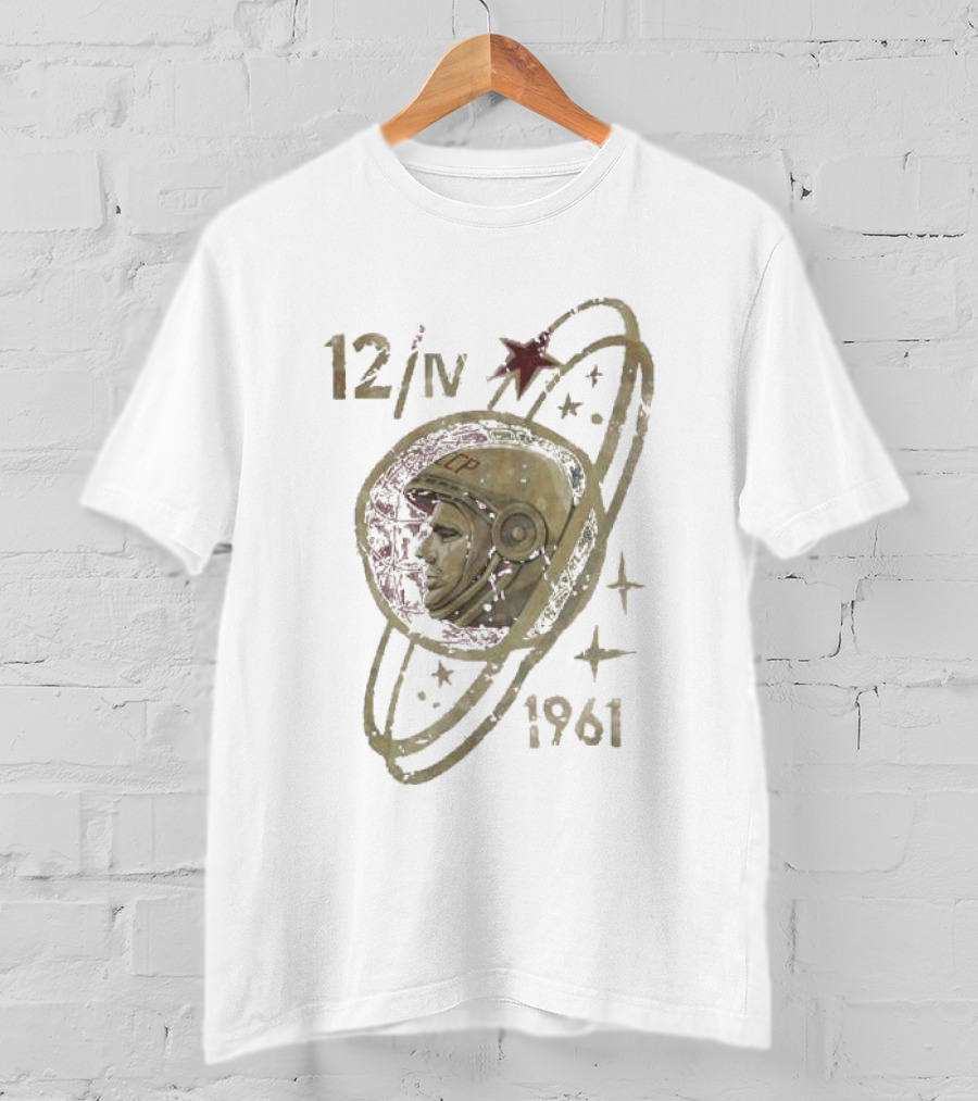 Yuri Gagarin Soviet Space 12 IV 1961 CCCP Cosmonaut Orbit Stars T-Shirt