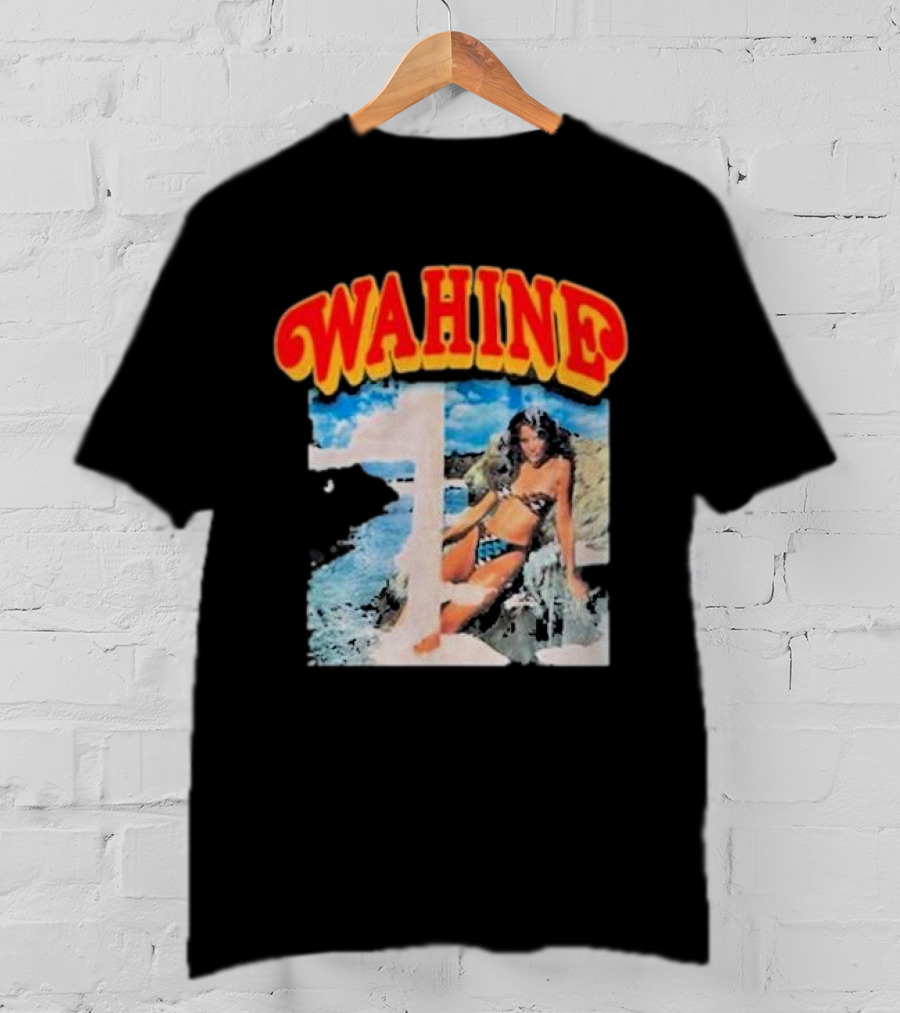 WAHINE Beach Scene With Rosé Vibes T-Shirt