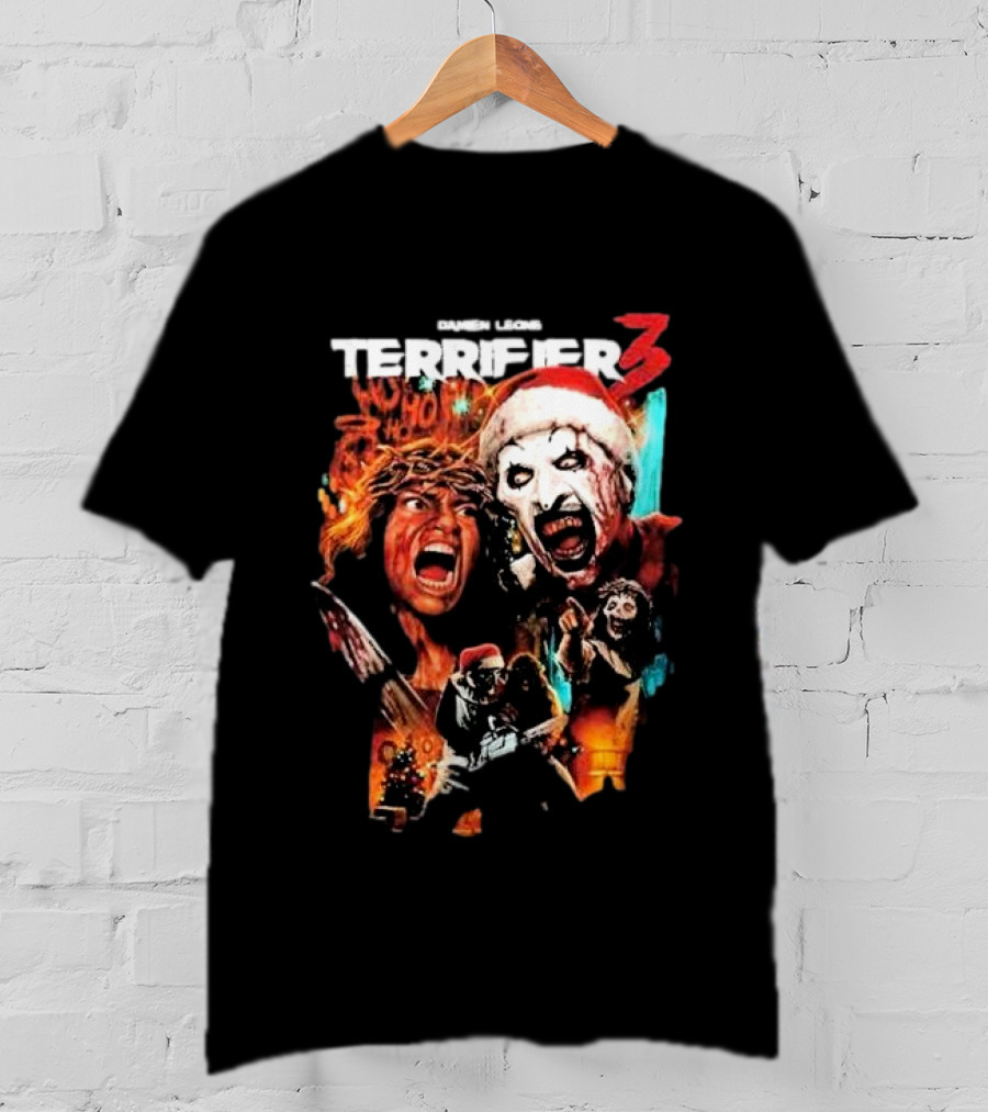 Damien Leone Terror Threads Terrifier 3 Horror Santa Claus Christmas Nightmare T-Shirt