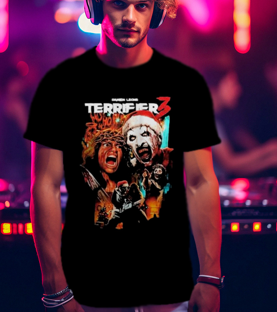 Damien Leone Terror Threads Terrifier 3 Horror Santa Claus Christmas Nightmare T-Shirt