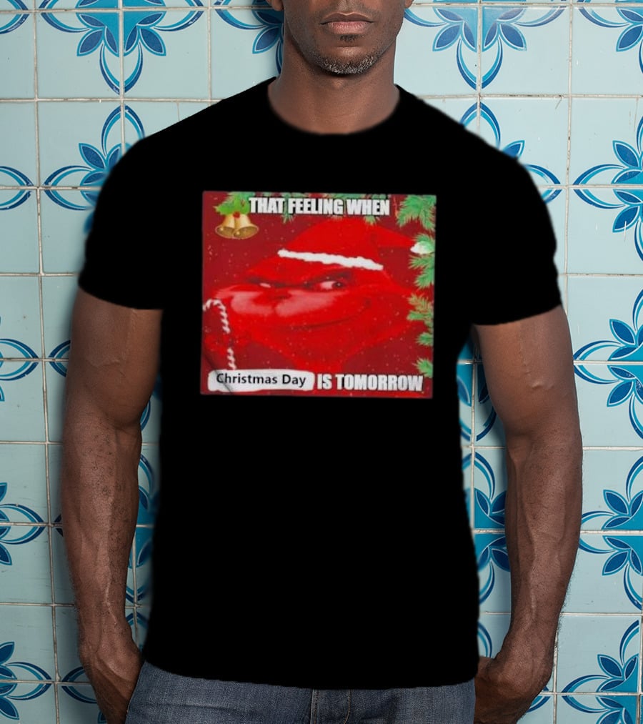 That Feeling When Christmas Day Is Tomorrow Santa Grinch T-Shirt