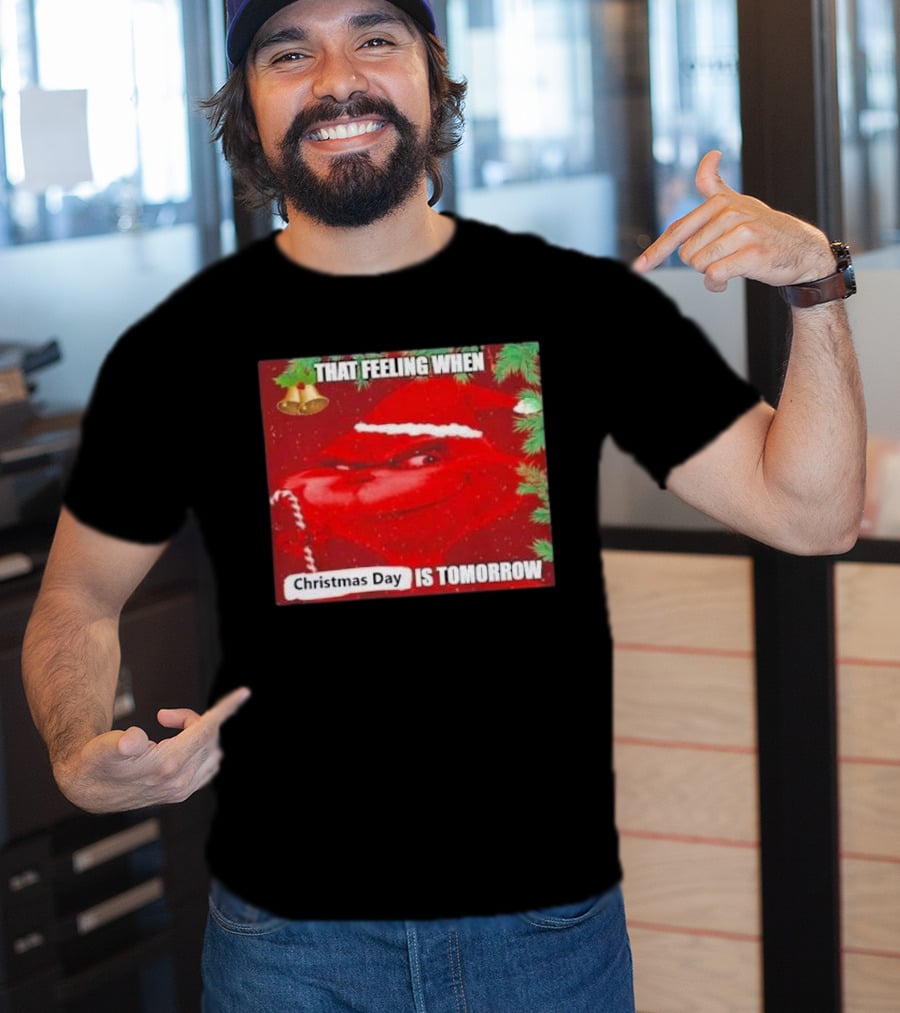 That Feeling When Christmas Day Is Tomorrow Santa Grinch T-Shirt