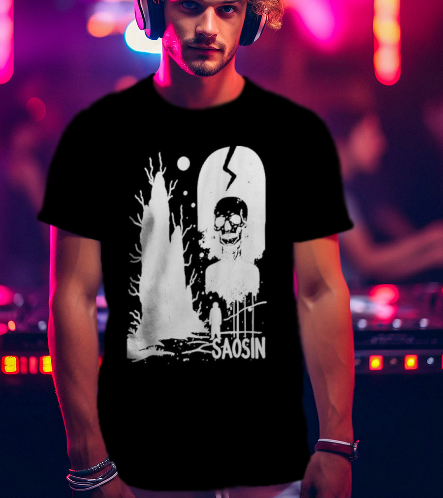 Saosin Over Skeleton Skull And Tree T-Shirt