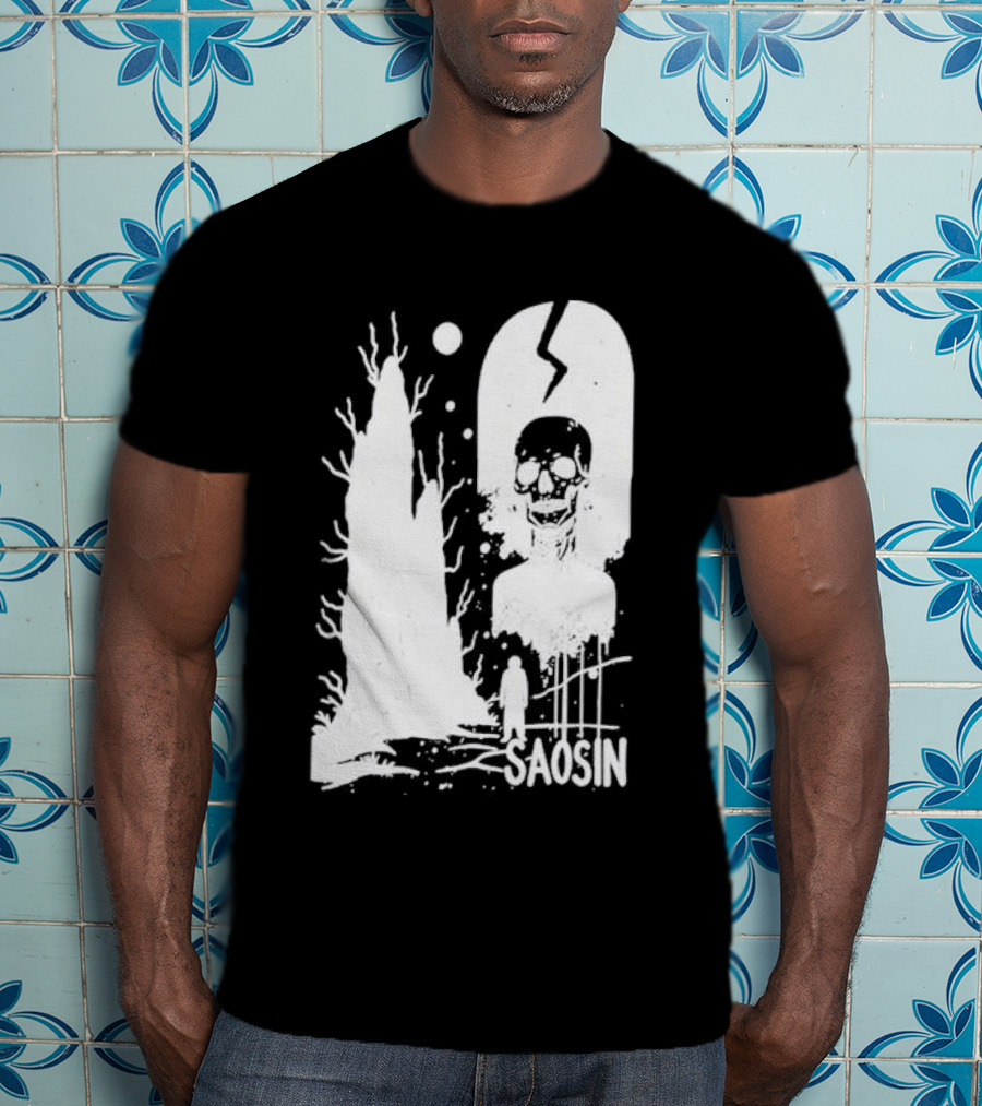 Saosin Over Skeleton Skull And Tree T-Shirt