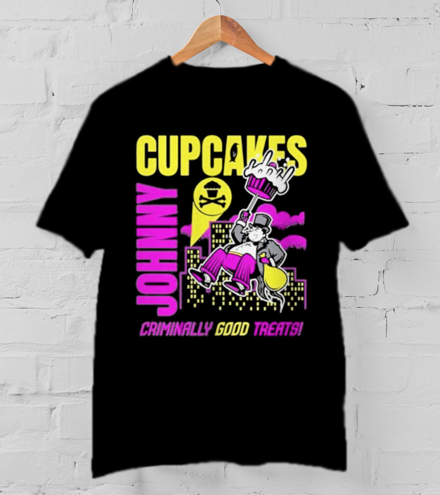 Johnny Cupcakes Criminally Good Treats Top Hat Cupcake City Adventure T-Shirt