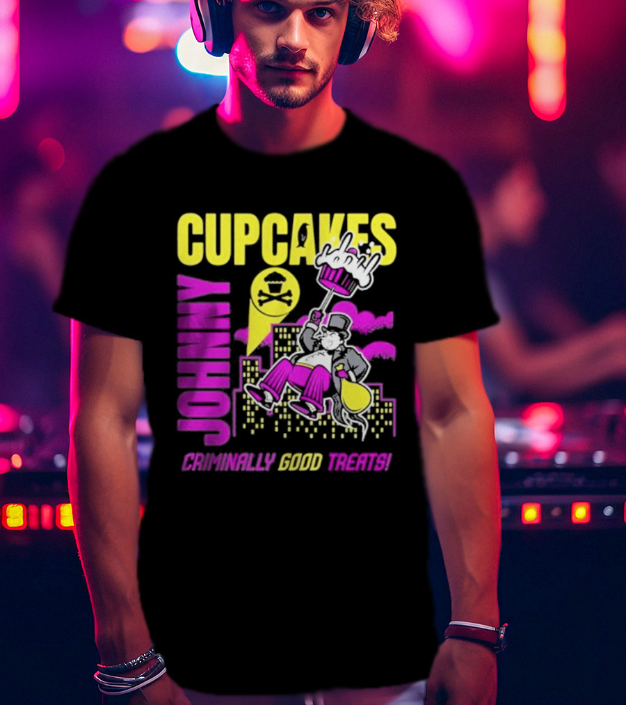 Johnny Cupcakes Criminally Good Treats Top Hat Cupcake City Adventure T-Shirt