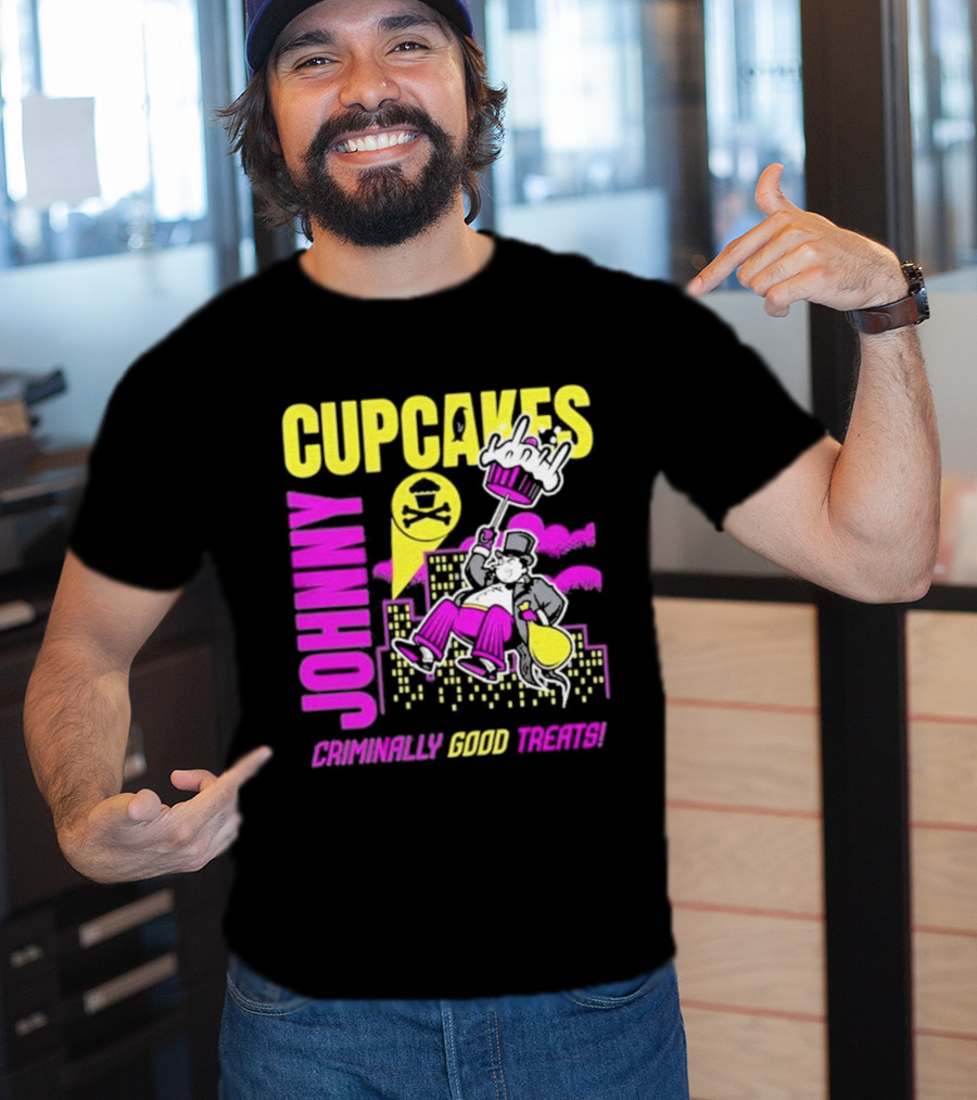 Johnny Cupcakes Criminally Good Treats Top Hat Cupcake City Adventure T-Shirt