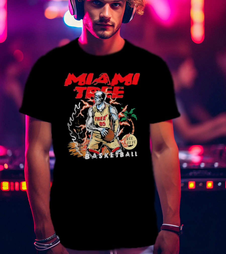 MIAMI TREE TREE 05 REE FIVE BASKETBALL T-Shirt