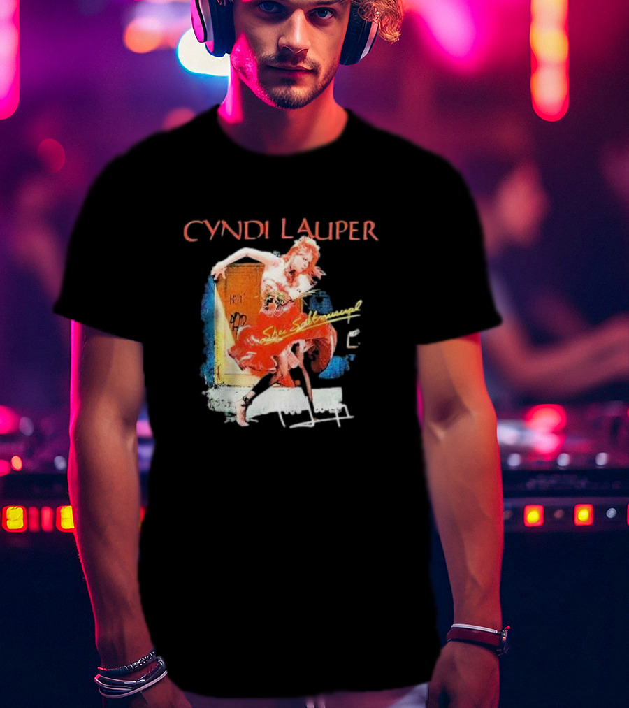 Cyndi Lauper She's So Unusual Retro Album T-Shirt