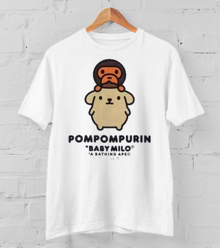 Pompompurin Baby Milo A Bathing Ape Collaboration Sanrio Ginza T-Shirt