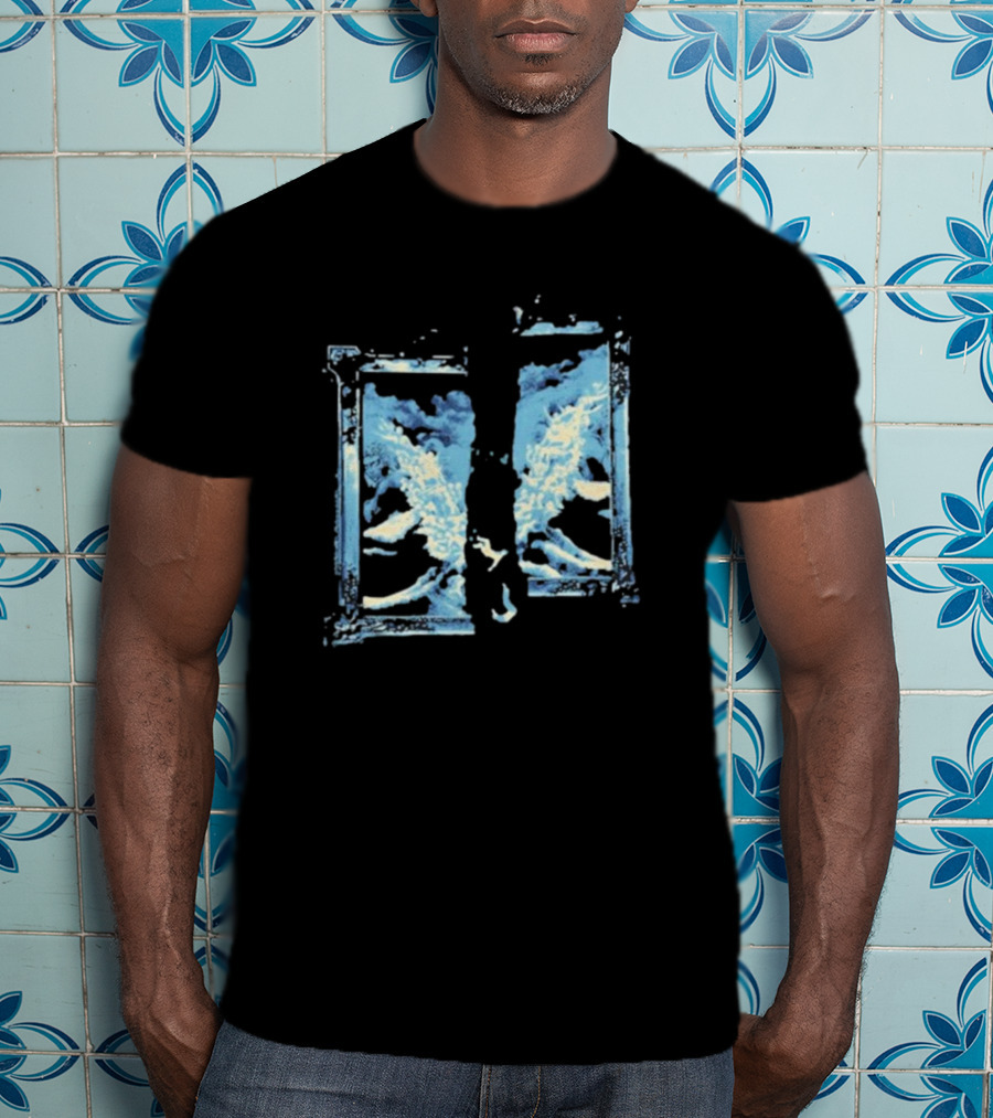 Split Album Landmvrks Blue Ocean Wave Framed Window T-Shirt