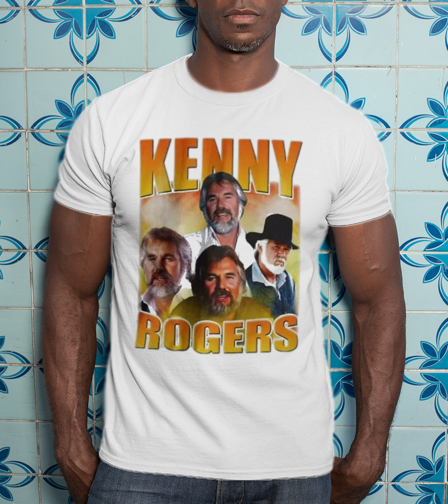 Kenny Rogers Multiple Portrait Collage T-Shirt
