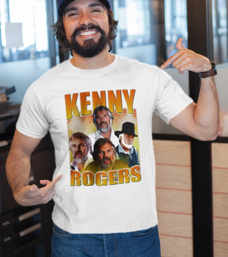 Kenny Rogers Multiple Portrait Collage T-Shirt