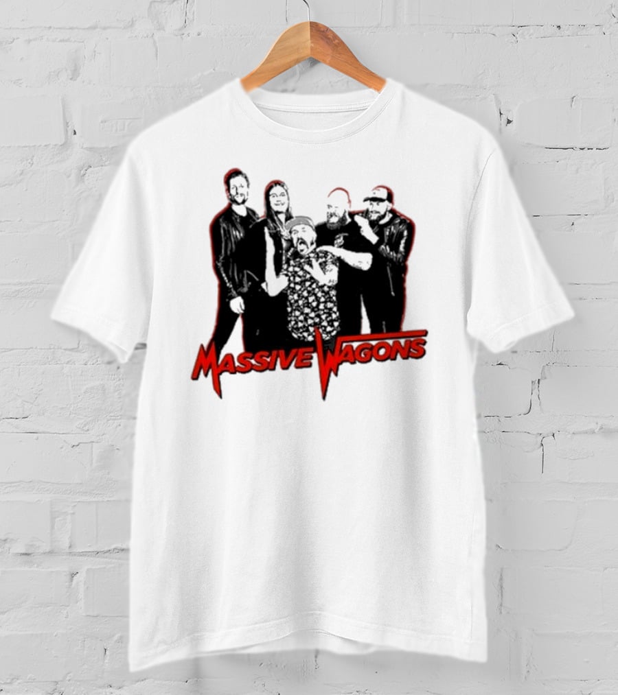 Massive Wagons Band Graphic Red And Black T-Shirt