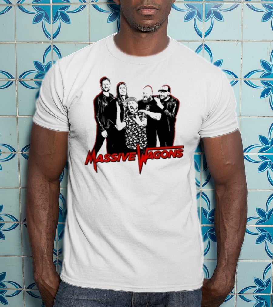 Massive Wagons Band Graphic Red And Black T-Shirt