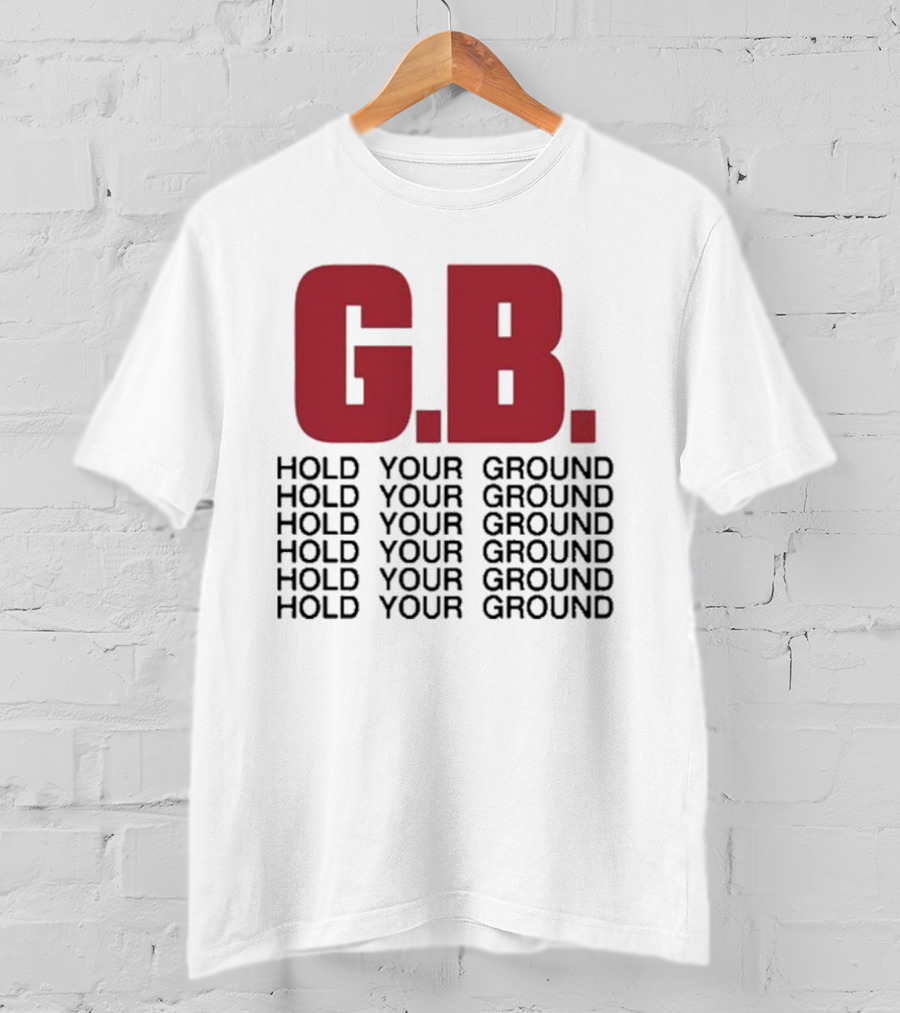 Gorilla Biscuits G.B. Hold Your Ground Hold Your Ground Repeated Text T-Shirt