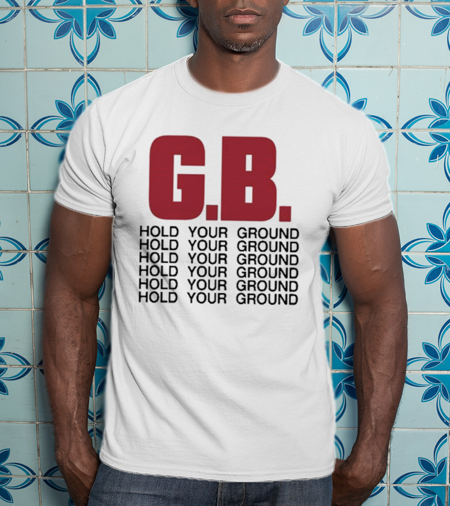 Gorilla Biscuits G.B. Hold Your Ground Hold Your Ground Repeated Text T-Shirt