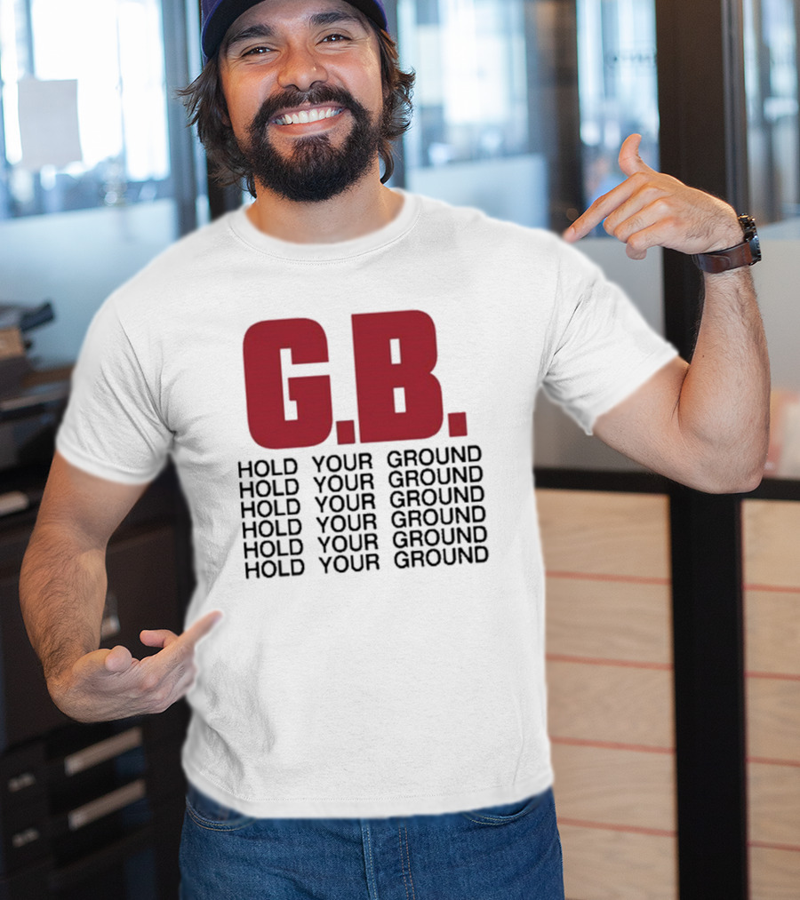 Gorilla Biscuits G.B. Hold Your Ground Hold Your Ground Repeated Text T-Shirt