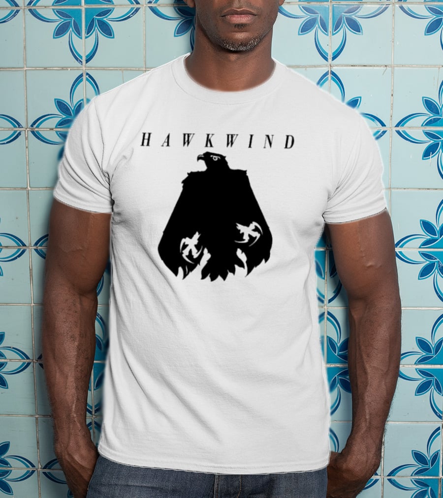 Hawkwind Eagle Silhouette With Mystical Elements T-Shirt