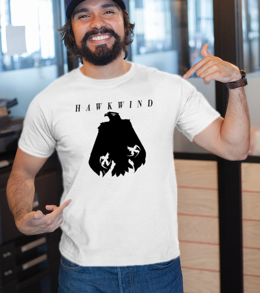 Hawkwind Eagle Silhouette With Mystical Elements T-Shirt
