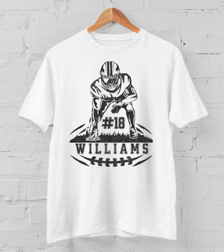 Williams #18 Personalized Football Player T-Shirt