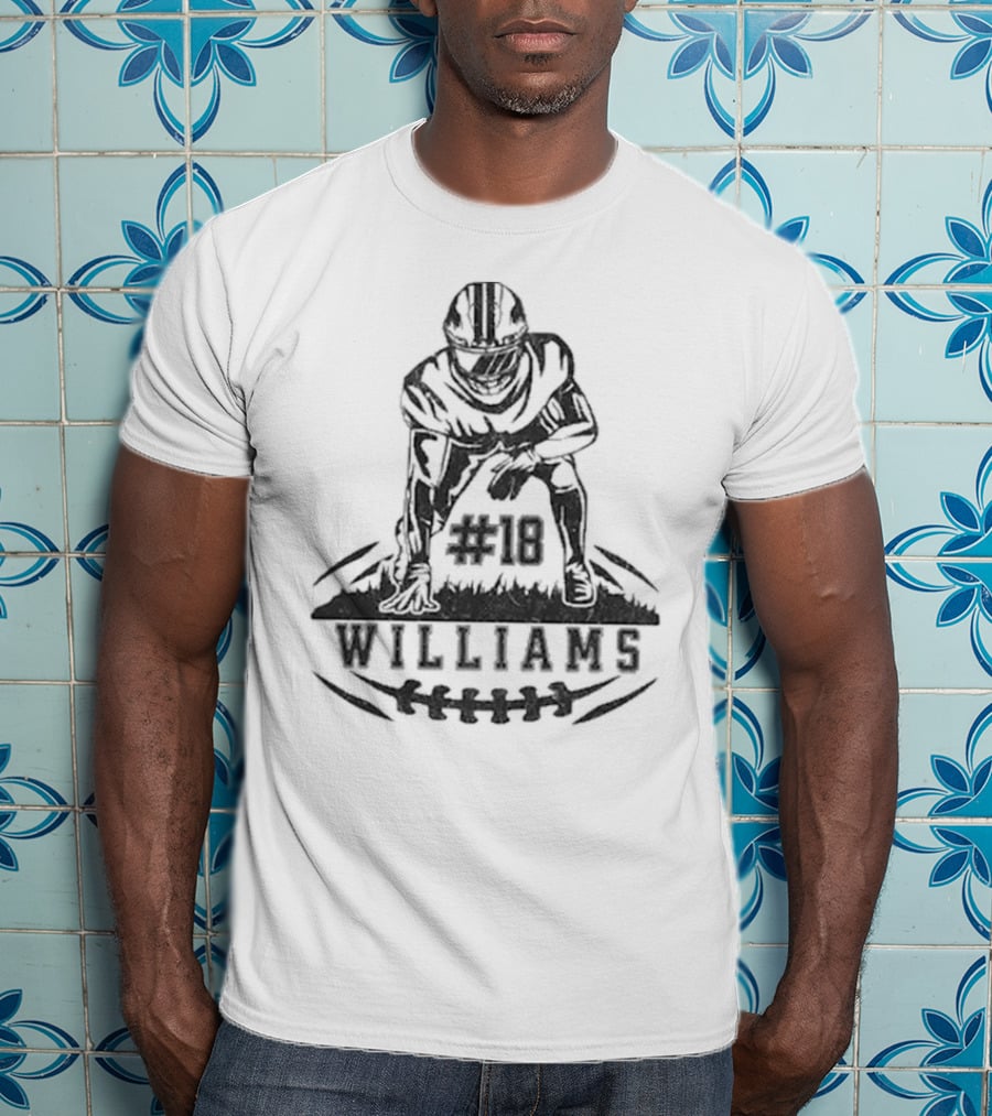 Williams #18 Personalized Football Player T-Shirt