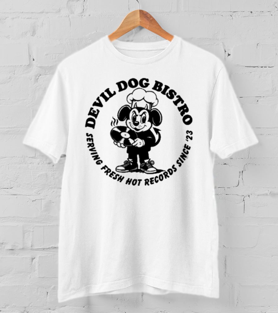 Devil Dog Bistro Fresh Hot Records Culinary Mascot Since ’23 T-Shirt