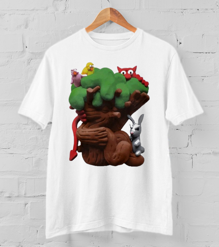 Spookywoods Tree With Animals And Cartoon Creatures T-Shirt