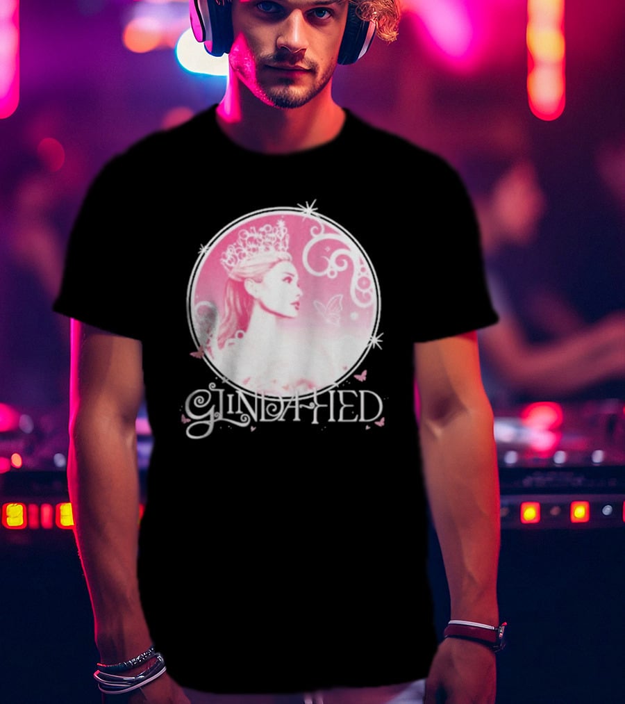 Glinda Fied Crowned Fairy Circle Butterflies T-Shirt