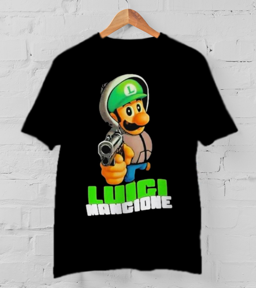 Luigi Mangione Luigi With Gun Iconic Image T-Shirt