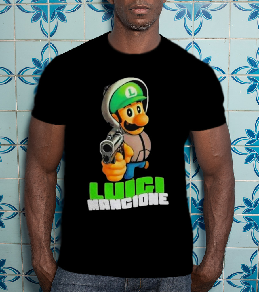 Luigi Mangione Luigi With Gun Iconic Image T-Shirt