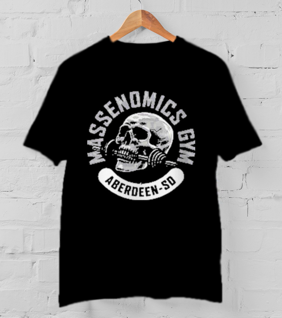 Massenomics Gym Aberdeen-So Skull With Barbell T-Shirt