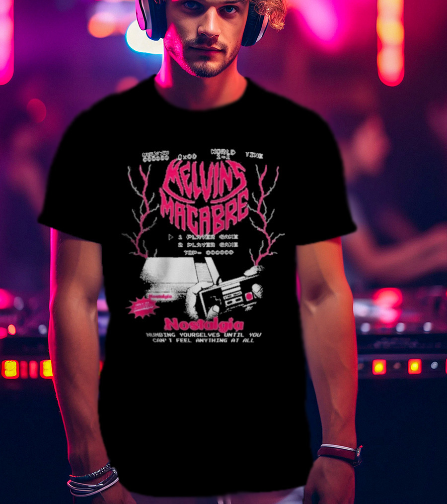 Melvins Macabre Nostalgia Numbing Yourself World View Meatcanyon 1 Player 2 Player Game 000000 T-Shirt