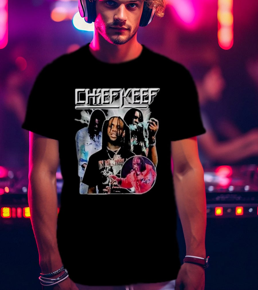 Chief Keef Collage Smoke And Red T-Shirt